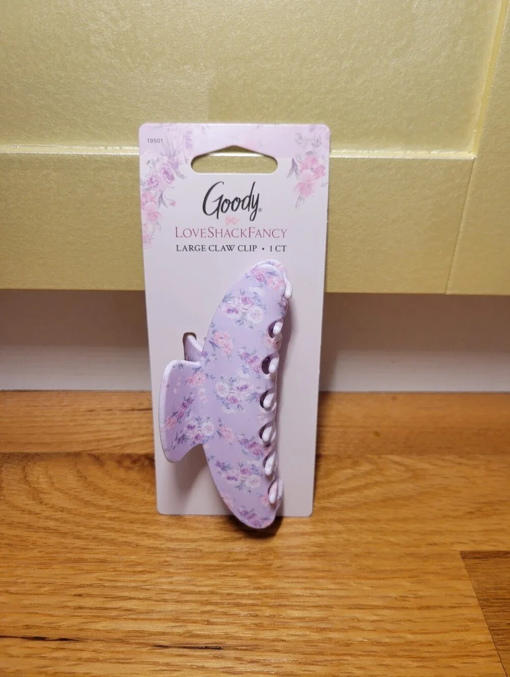 NWT Goody x LoveShackFancy Happy Thoughts Large Claw Clip Limited Ed Hibiscus